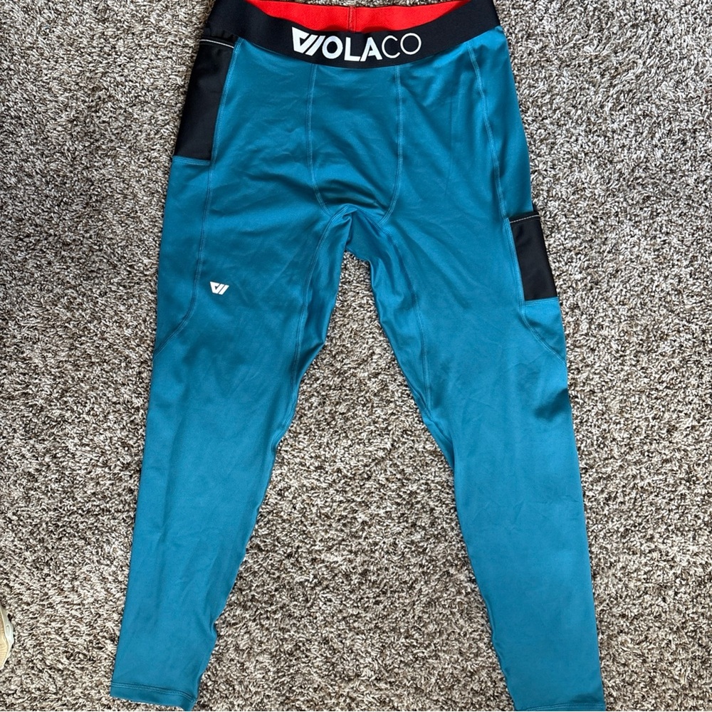 Wolaco Men's Fulton Compression Pants Athletic Running, Size XXL NWOT Pockets